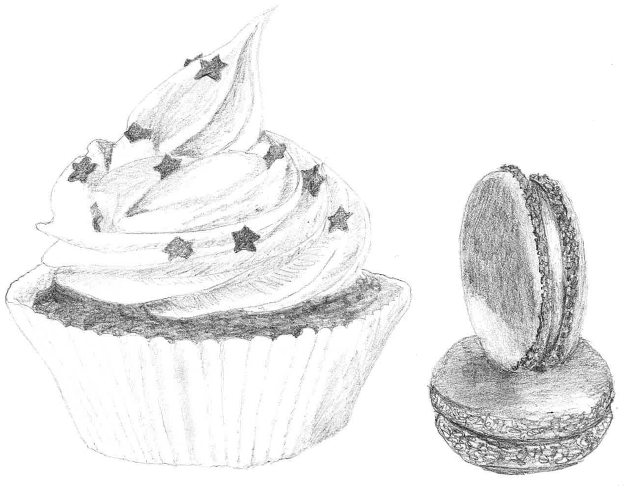 Cupcake et macarons