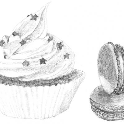 Cupcake et macarons